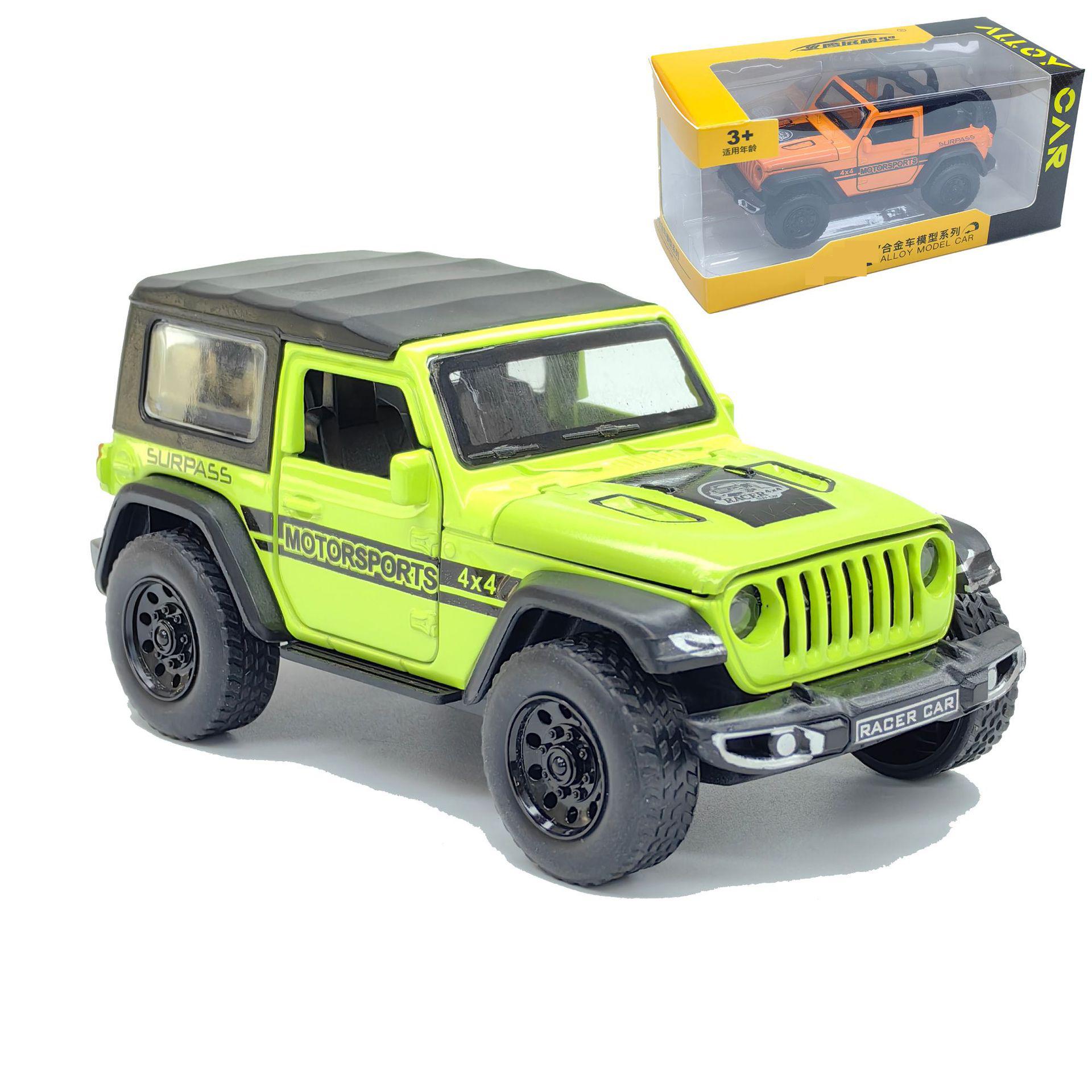 

Модель автомобиля из сплава Кукольная машина Внедорожник Функция инерционного движения Детская игрушка зелёный