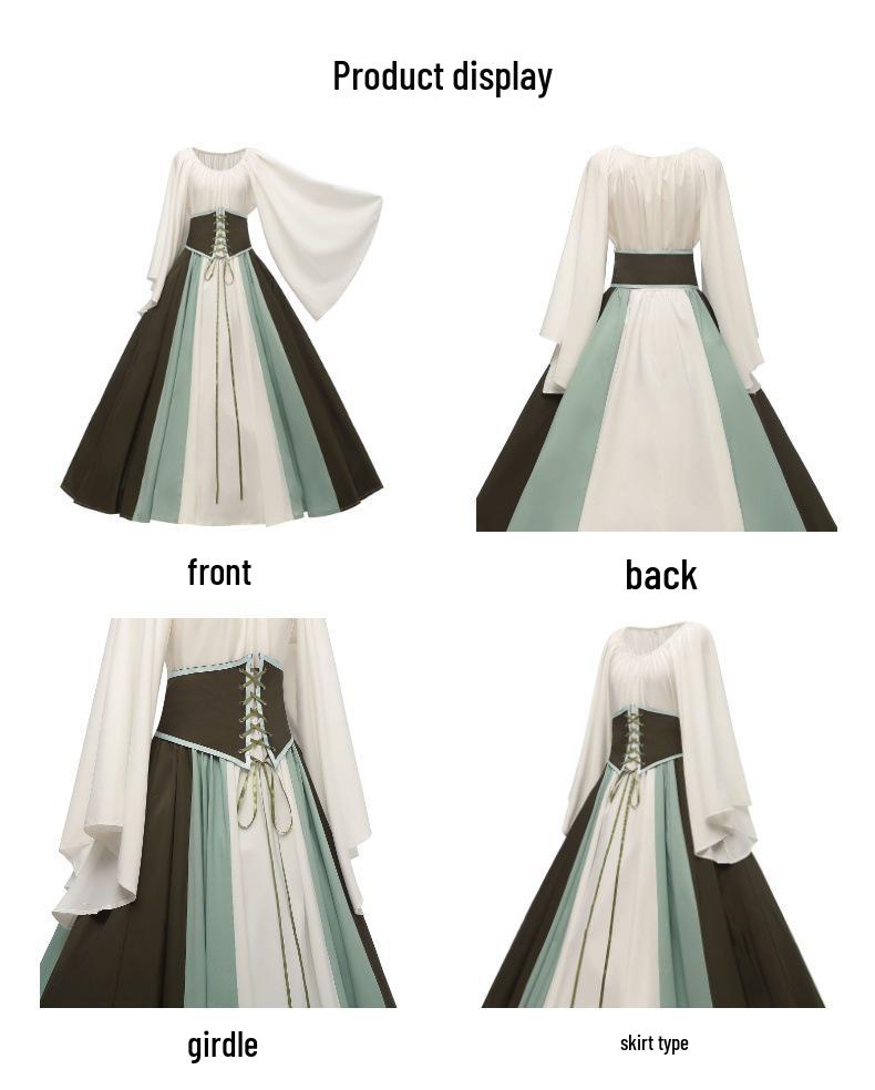 Halloween Medieval Renaissance Women's Cosplay Dress Costume