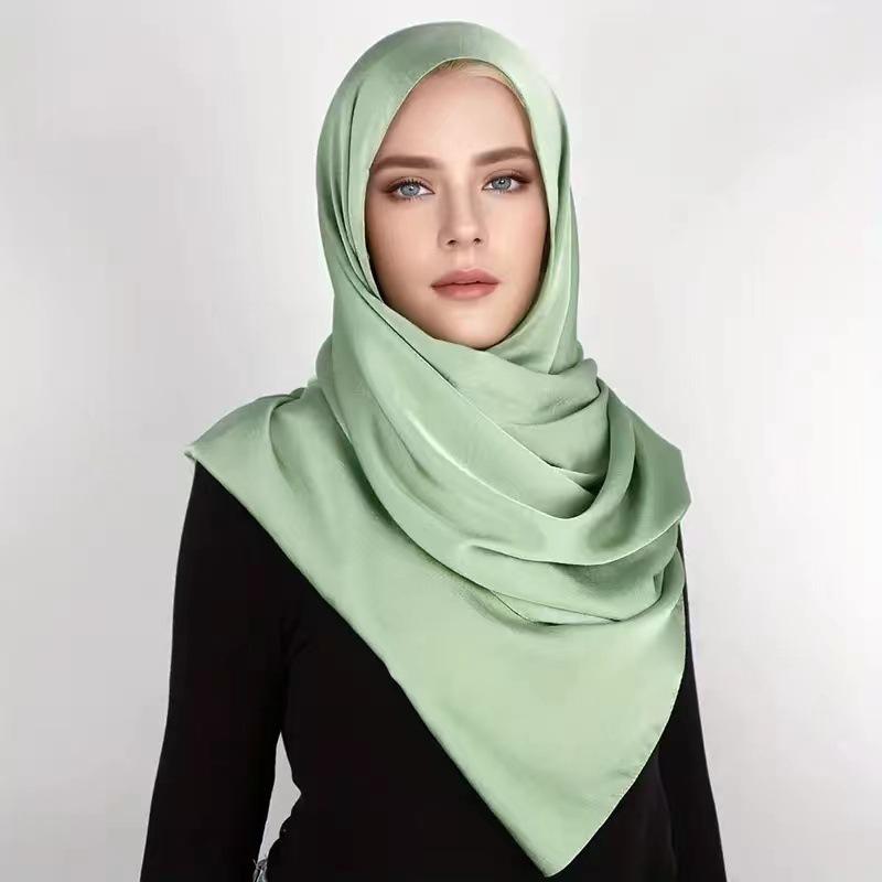 New solid colour anti-silk scarf spring and autumn sunscreen beach towel female silk scarf outside the air conditioning shawl