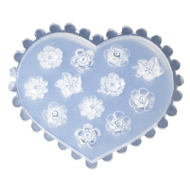 Beatiful Silicone Nail Template Flower Mold DIY Nail Art Mold Silicone Assorted