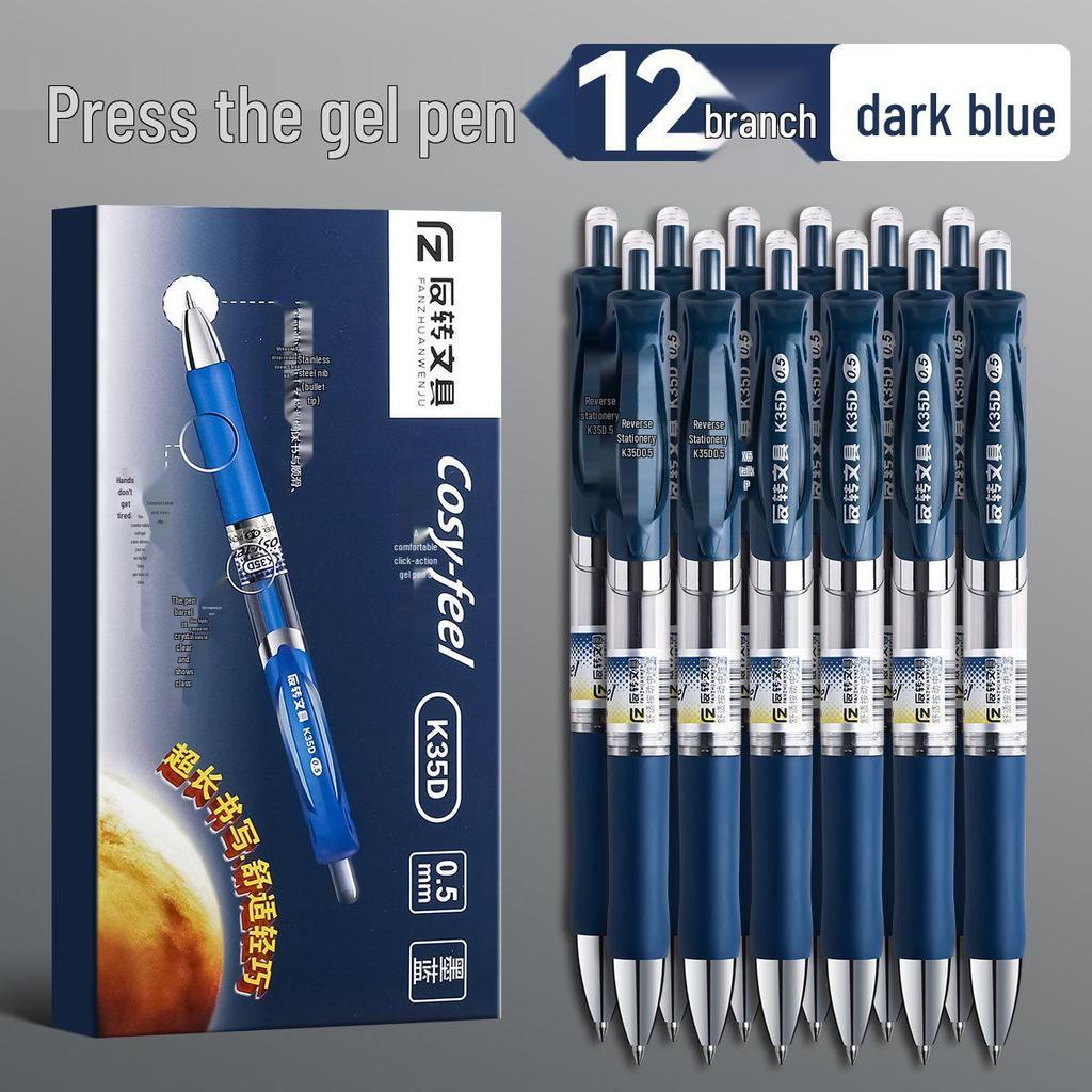 0,5mm Zatahovací gelové pero pro studenty - Černé, Červené, Modré - Ideální pro zkoušky a psaní