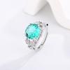 Luxury Micro-Inlaid Colored Gem & Imitation Paraiba Diamond Ring - 5 Carat