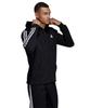 Adidas MUSTHAVES Sweatshirt Training Größe Größe Herren 3-Streifen Full-Zip (Fleece-Futter) Tragen, FSD66, Schwarz/Weiß (DT9896), J/L (Japan L)