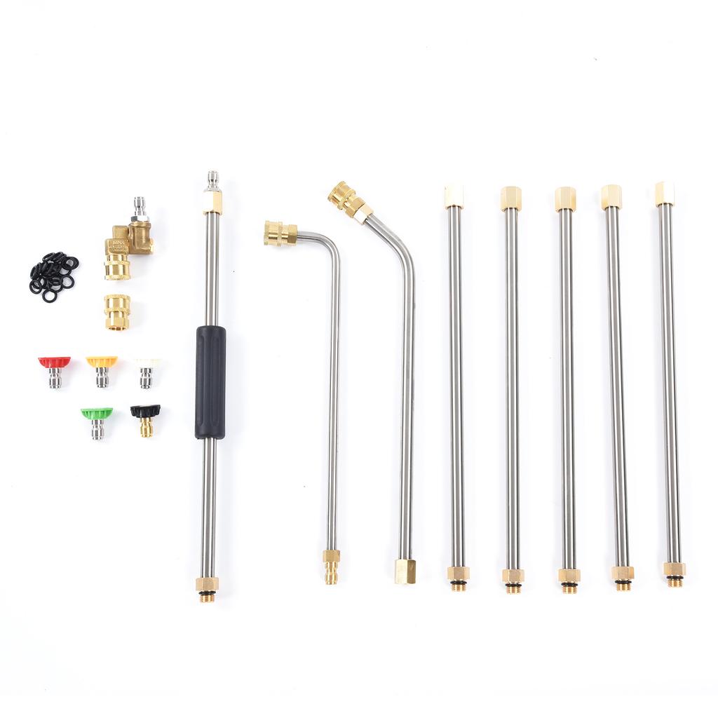 Høytrykksspyler Forlengelseslanse Tilbehørsverktøysett for Rengjøring Vasking