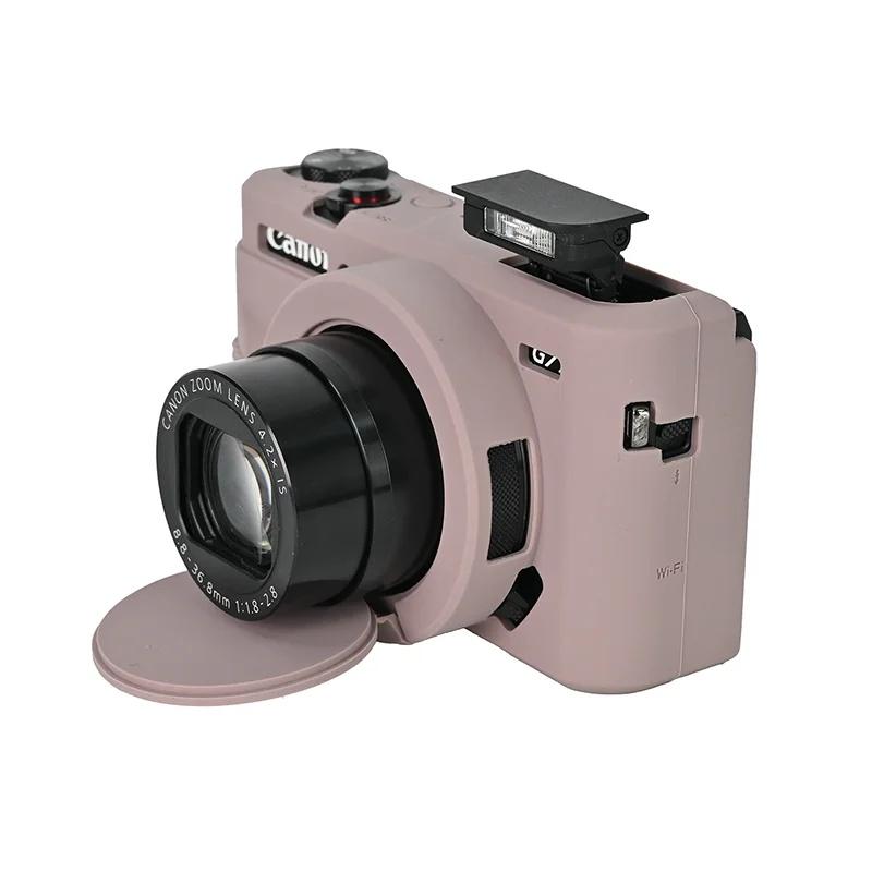 Měkký gumový silikonový kryt pouzdro G7X3 G7X2 Pro Canon Powershot G7XII G7X II G7X Mark 2 G7X Mark III G7XIII S ochranou objektivu