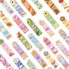 30pcs Cartoon Food & Fruit Series Bookmarks, Colorful Fun Reading & Labeling Paper Cards for Reading and Food Lovers
