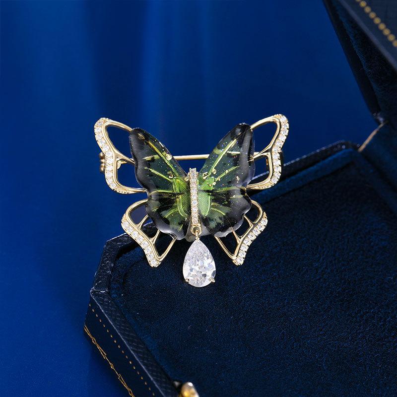 

Брошь-бабочка Mori Nature Simulation Insect Alloy Brooch Elf Dragonfly Universal Clothing Corsage Pin зелёный