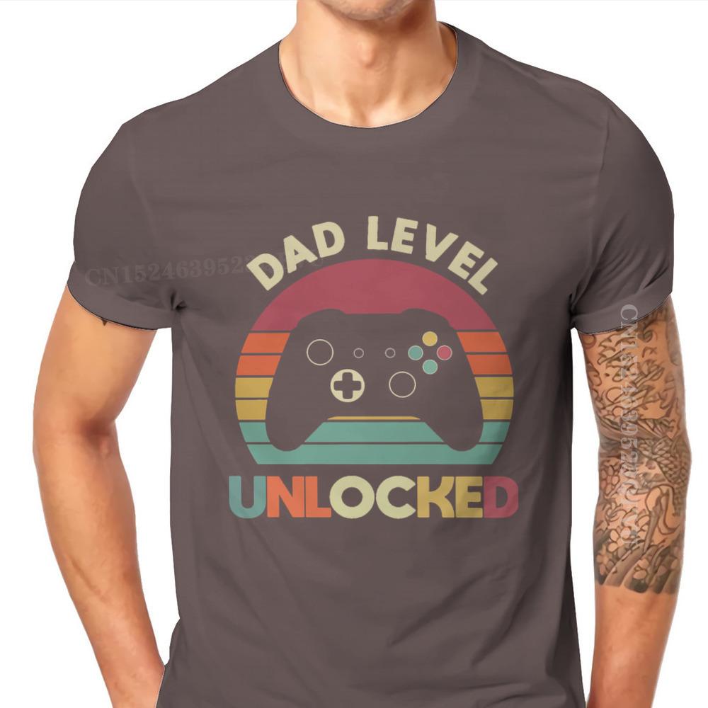 

Father Day Daddy Grandpa Man Tshirts Dad Level Unlocked Retro New Dads Fashion Men T Shirts Harajuku Streetwear Clothing Hipster S