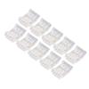 10Pcs COB LED Strip to Wire Connector 4Pin 10mm Transparent Solderless LED Adapter Connectors for Home School Office
