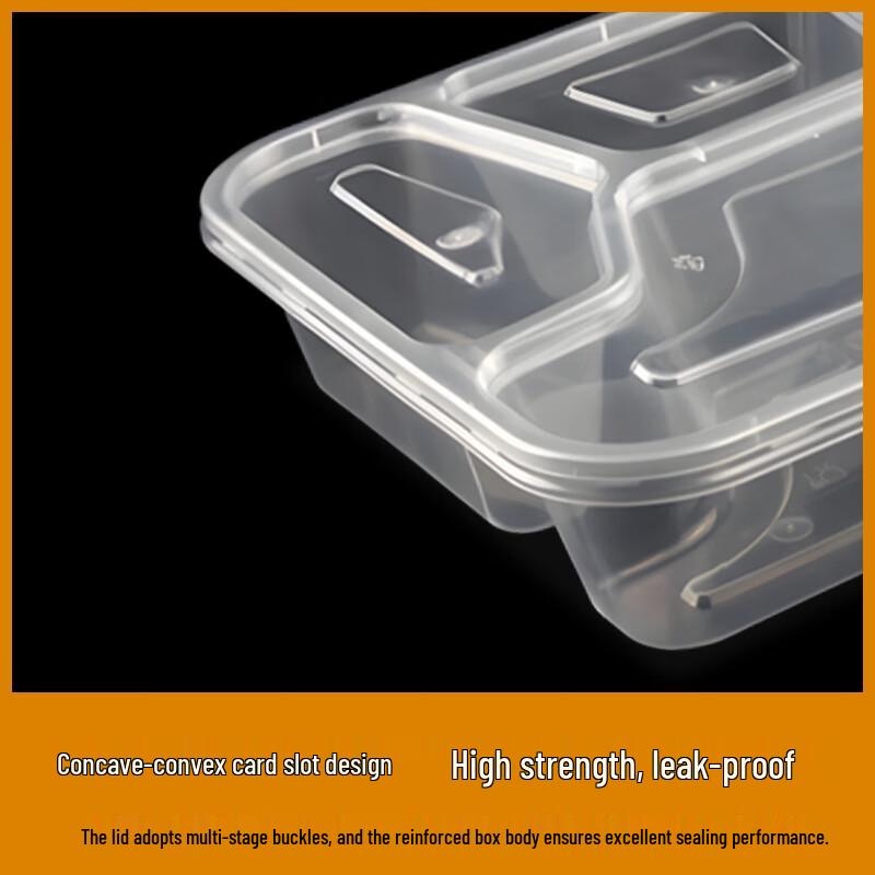 Disposable Rectangular 4-Compartment Meal Box