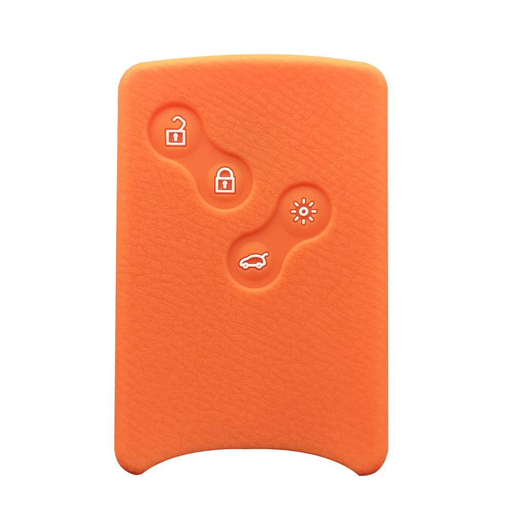 

Soft Silicone Car Key Cover Fob For Renault Kaptur Clio 4 Megane 3 Logan Koleos Zoe scenic 3 Danilo Captur Laguna 3 Key Case оранжевый