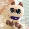 Siamese Cat Plush Toy With Scarf Kids Cozy Animal Cushion For Children