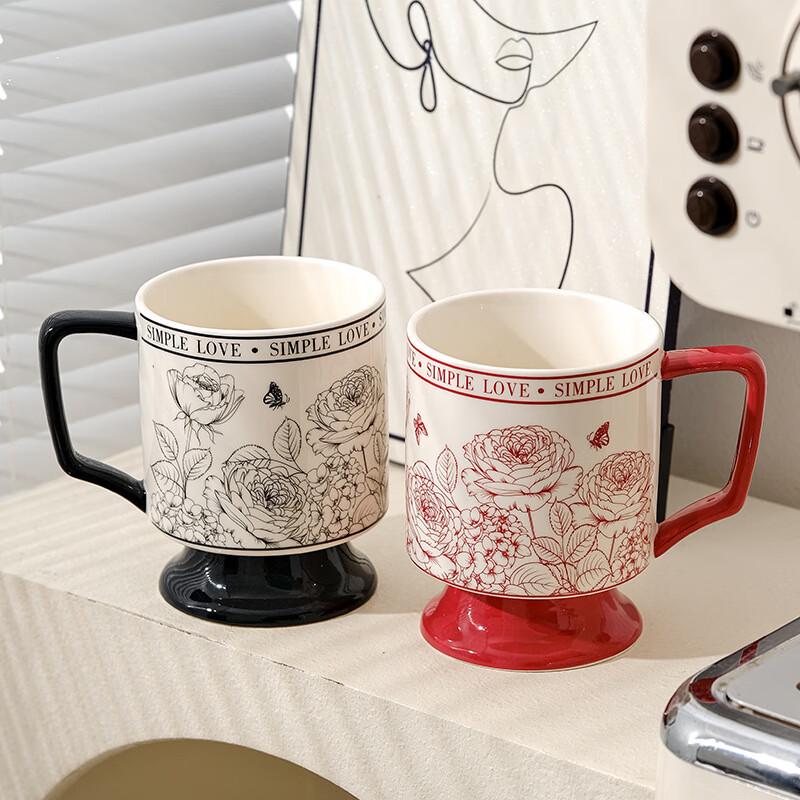 ZISIZ Rosengarten Keramik Tassen für Paare