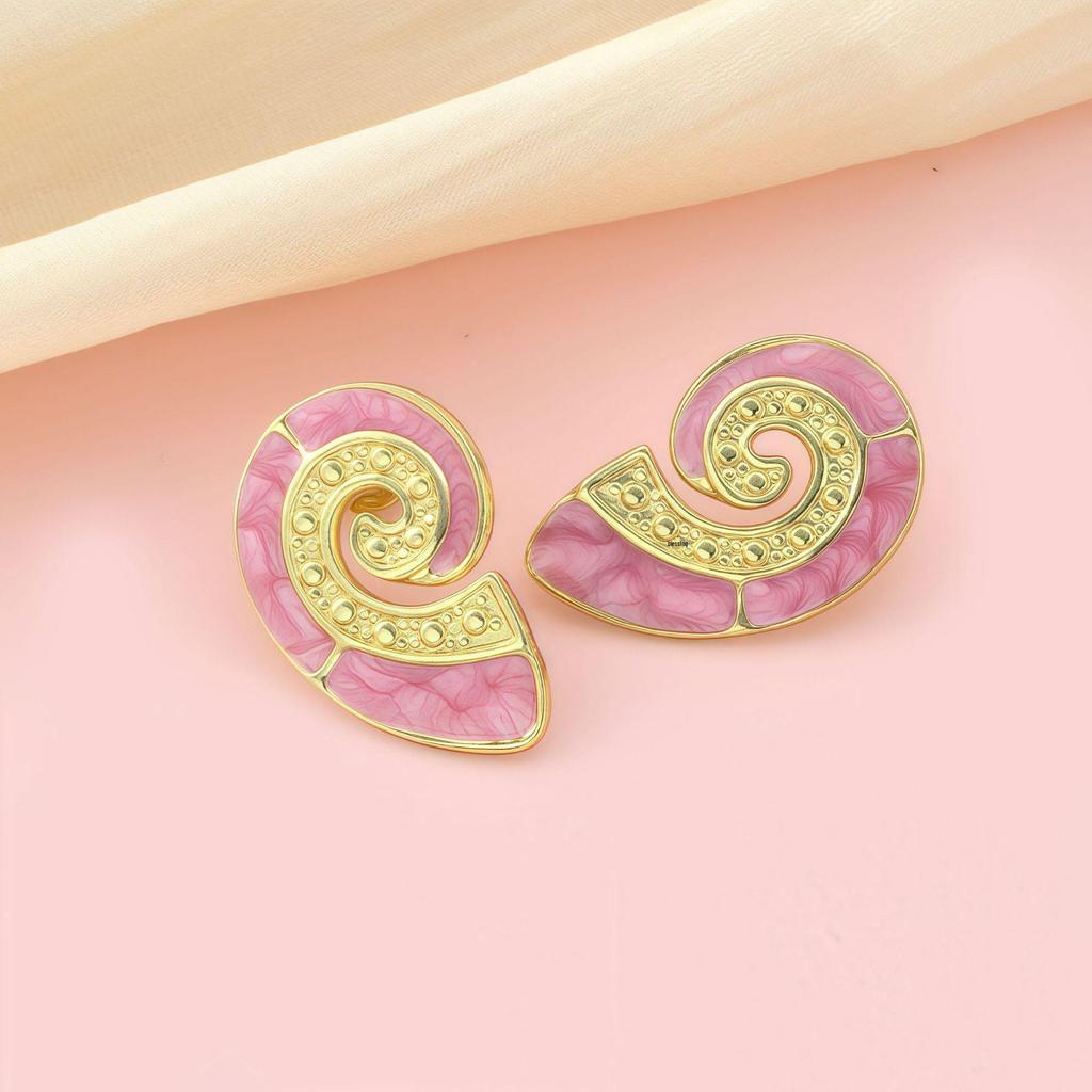 European and American Style Titanium Steel Seashell Earrings for Women - Cute & Playful Stainless Steel Jewelry.
