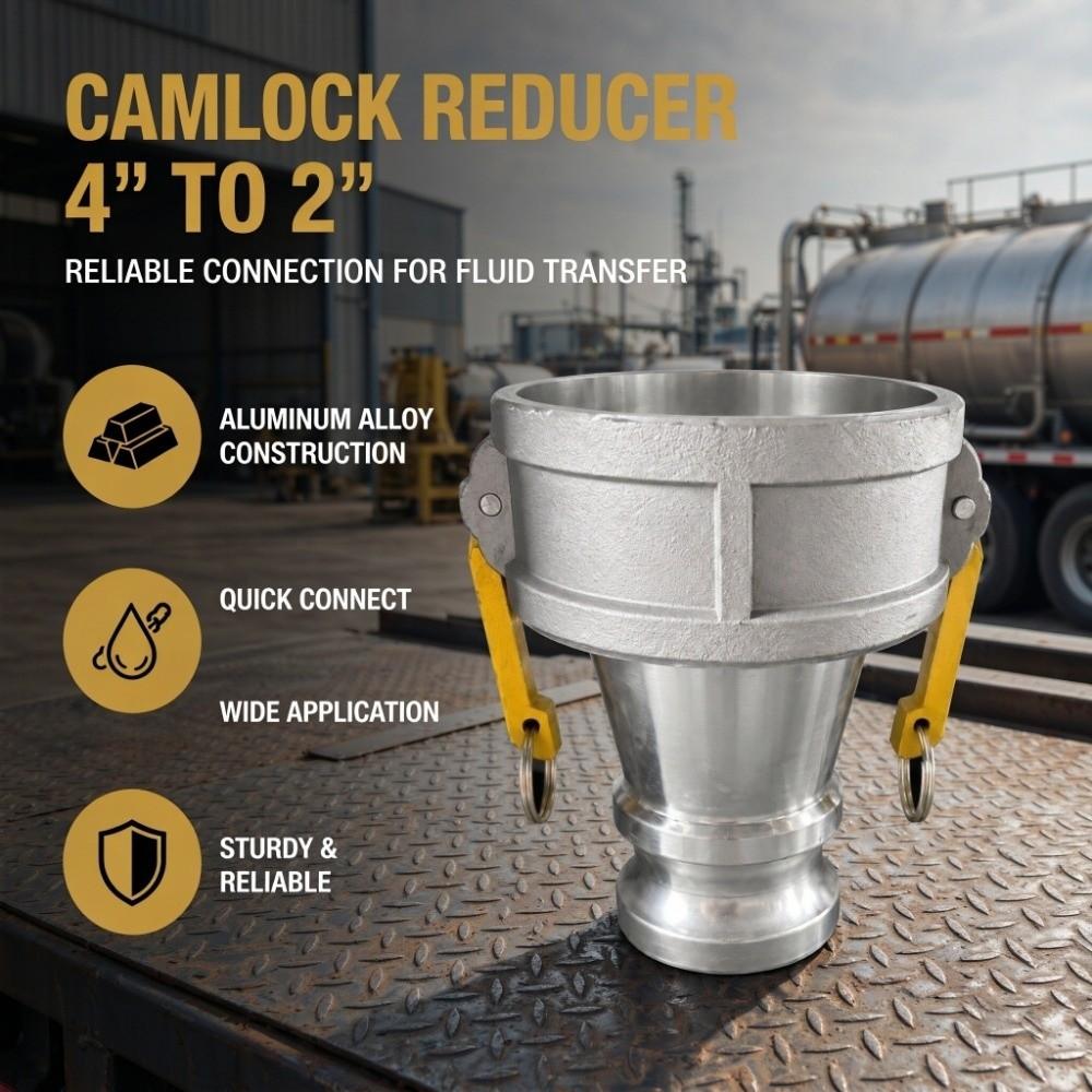 Aluminum Alloy Camlock Fitting Reducer Quick Coupler Adapter Industrial Fluid Transfer