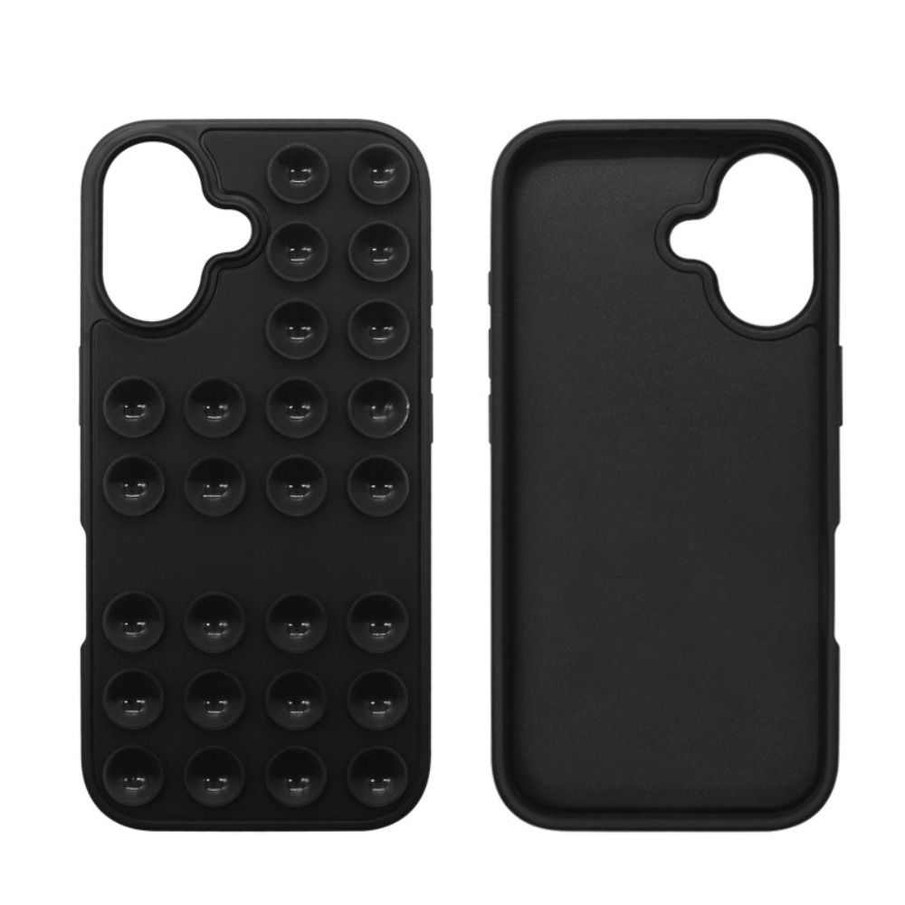 Silicone Phone Case Suction Cup Bracket Phone Protective Shell for iPhone 17/Air/17 Pro Max