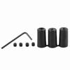 5 Speed Gear Shift Knob Stick Aluminium Alloy and Leather Manual Automobiles AccessoryBlack