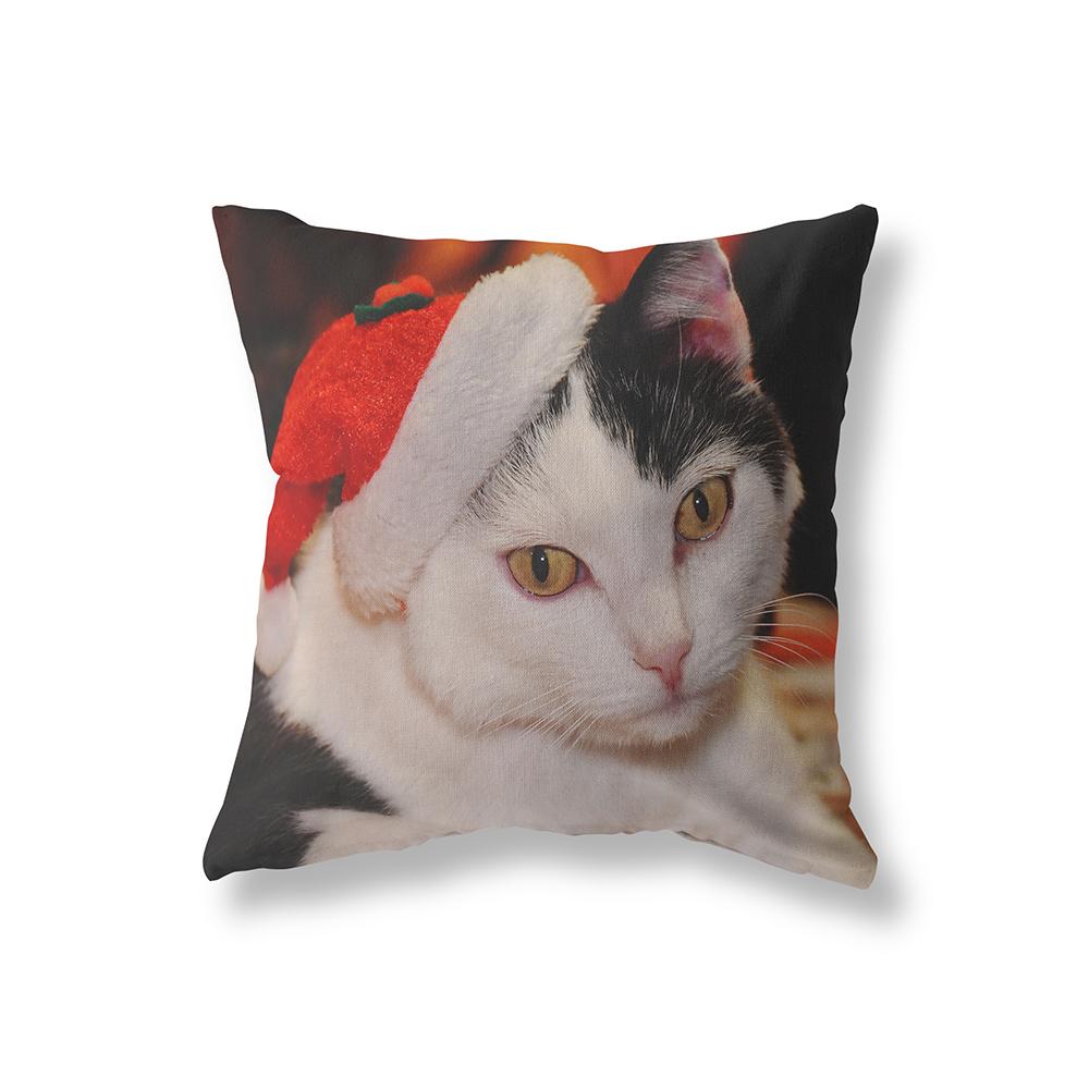 

С Рождеством милая собака принт узор полиэстер Чехлы для подушек дома Гостиная украшения дивана квадратная подушка наволочка 40X40CM