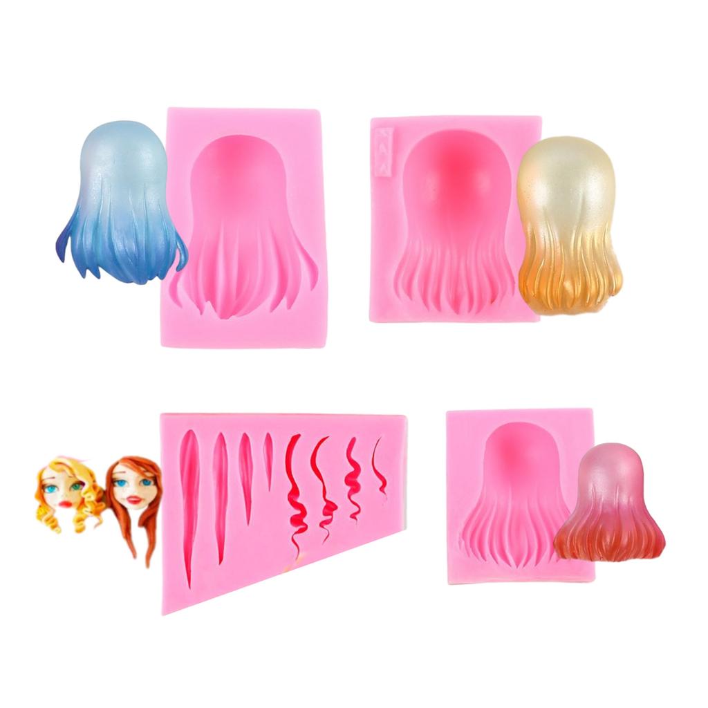 Epoxy Resin Silicone Molds Doll Hair Shaped DIY Craft Moulds Silicone Material Perfect Gift for DIY Crafts Enthusiasts