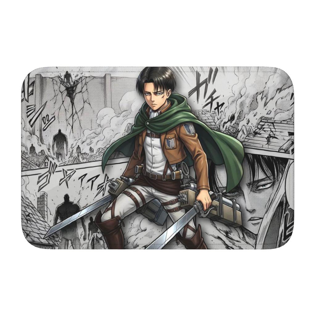 Attackes On Titan Front Door Mat Anti-Slip Indoor Welcome Waterproof  Doormat Living Room  Entrance Rug Carpet Footpad