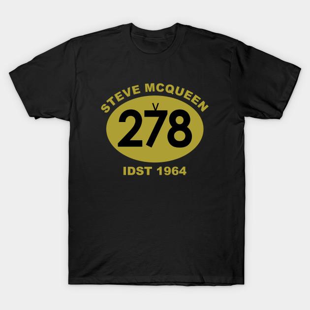 

Men Black Print T-shirt Mcqueen Idst 1964 No-Cut Transfer Paper Print Cotton Tshirt S чёрный