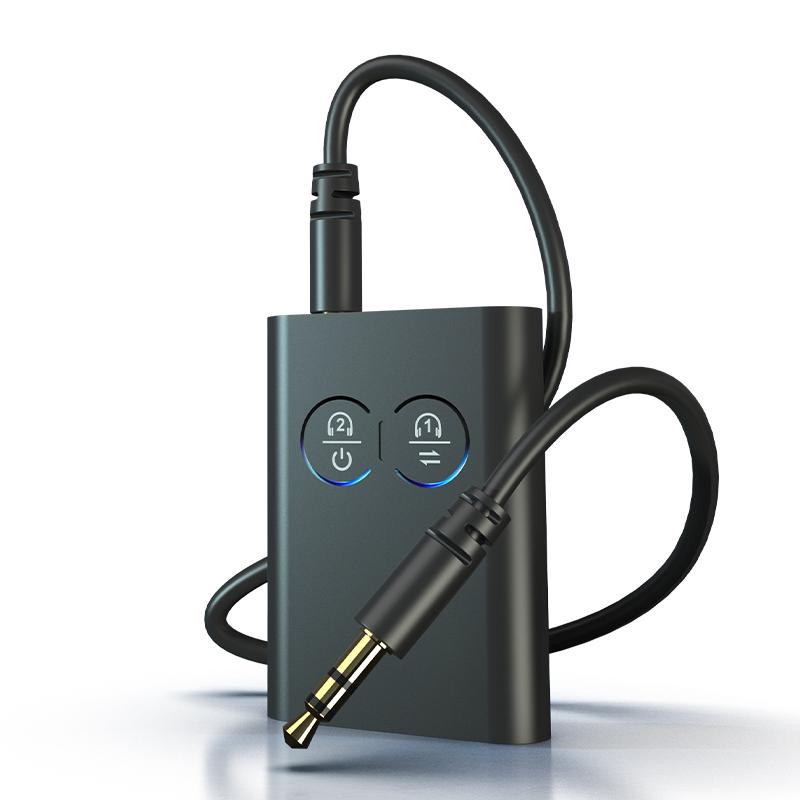 2 In 1 aptX Bluetooth Audio Receiver Transmitter aptX-Adaptive AD/HD/LL AAC 3.5MM AUX HiFi Music Multipoint Wireless Adapter