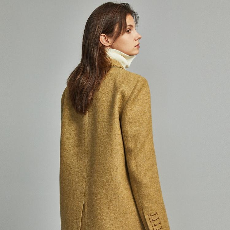 ELLE French Style Melange High-End Silhouette Fashion Design Dress Casual Loose Long Sleeve Jacket Wool Suit Coat Women jackets EX35948