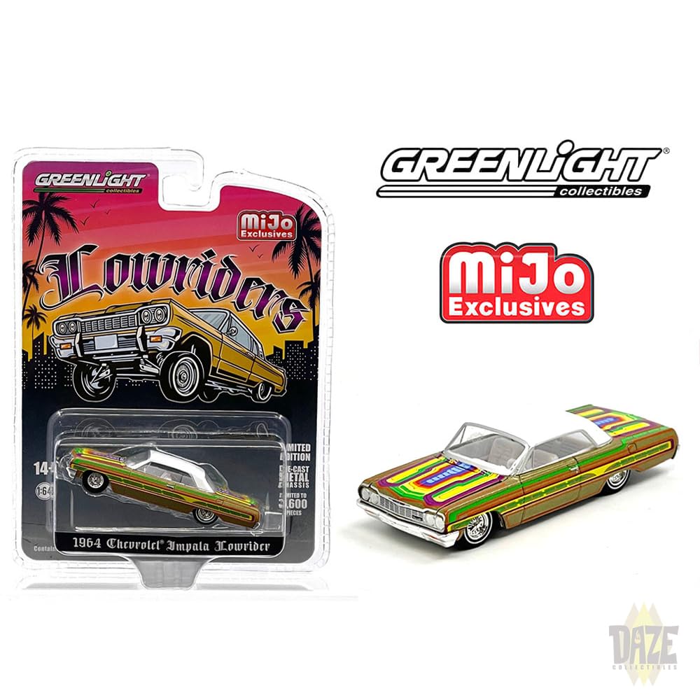 Greenlight 164 Scale MiJo Exclusive - 1964 Chevrolet Impala SS Lowrider - Gold, 51551