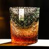 Edo Kiriko Mehrfarbiges Trinkglas, 9 Unzen, Bernsteinrot Kristall, Whiskyglas, Scotch Gläser Mit Geschenkbox