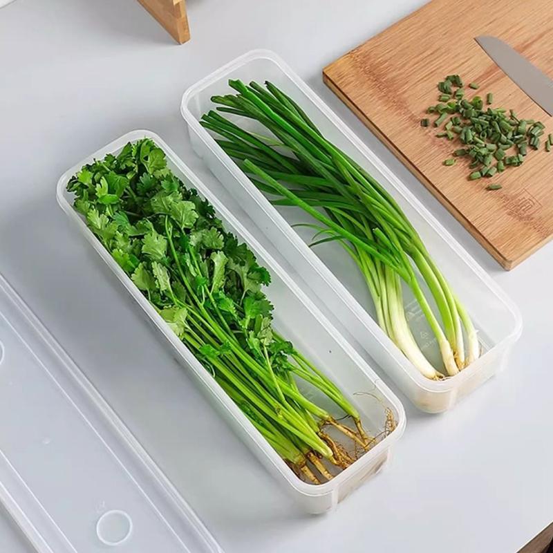 Sealed Refrigerator Storage Box Fresh Keeping Clear Food Container BPA Free for Kitchen Fridge Organization