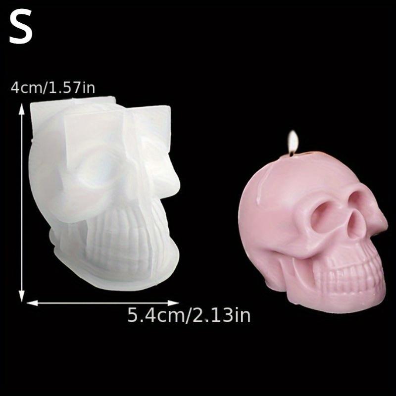 1 ks opakovaně použitelná silikonová forma na svíčku na svíčku, pryskyřice, snadné uvolnění, kostka ledu velká 3D forma na halloweenskou párty se svíčkami pečení dortů