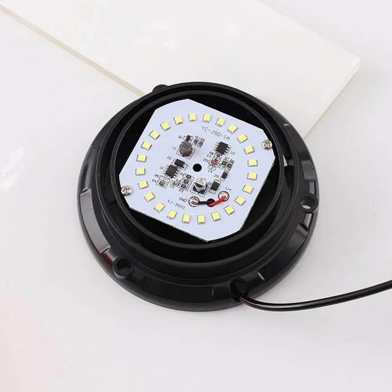 12~24V LED Strobe Light Circular Car Rotating Traffice Indication Orange Red Flash Car Warning Light Portable Warning Lighting