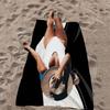 New Cartoon Big Eyes Microfiber Printed Beach Towel Mountain Climbing Yoga Beach Swimming Running Absorbent Soft Towel