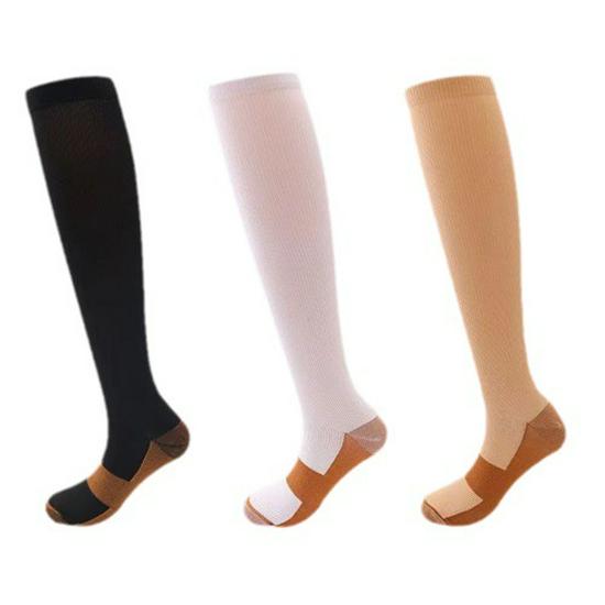 New Japanese-Style Copper Fiber Slimming Calf Compression Sports Socks