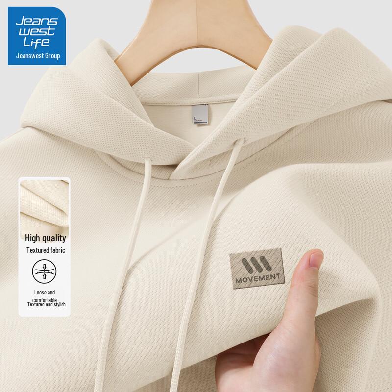 JEANSWEST LIFE Men's Loose Fit Hooded Sweatshirt