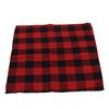 5pcs Christmas Tablecloth 17.7x17.7in Decorative Pattern Durable Reusable Polyester Table Cover for Parties Dinners Red