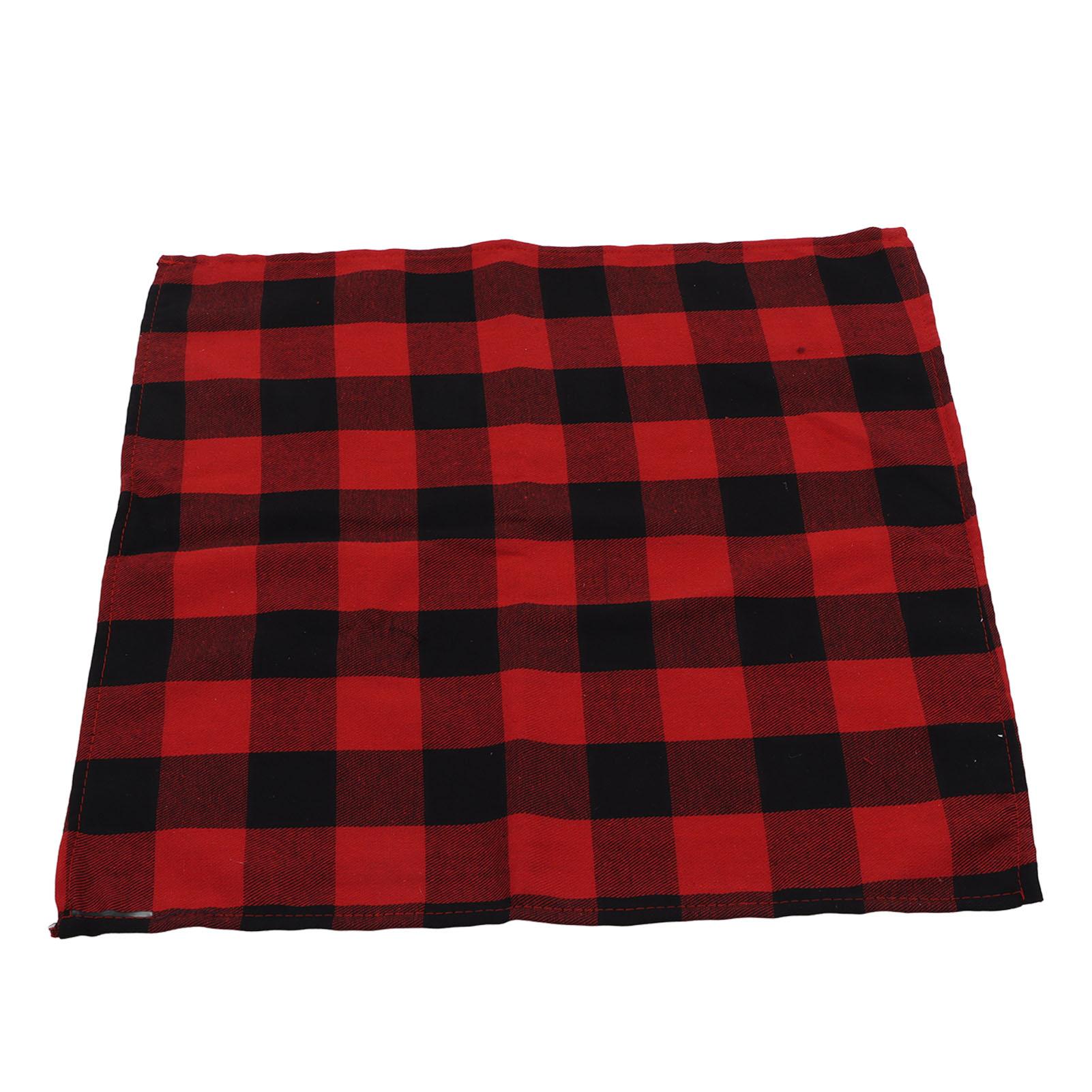 

5pcs Christmas Tablecloth 17.7x17.7in Decorative Pattern Reusable Polyester Table Cover for Parties Dinners