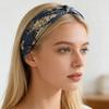 Wide Edge Bohemian Elastic Headbands, Comfortable Sweat Absorbent Hair Bands for Womens