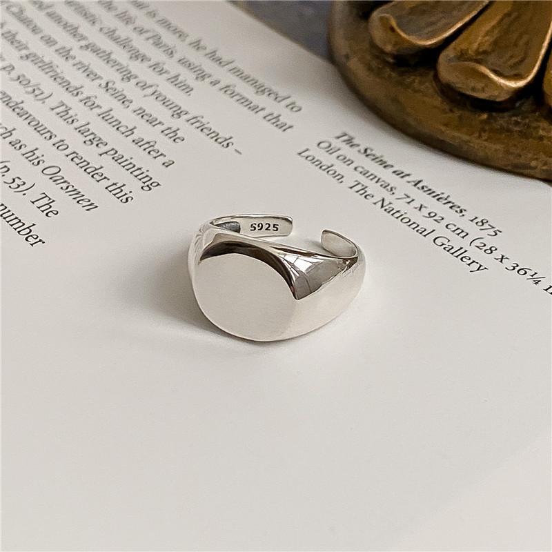 Ada Jewelry Anel De Prata 925 Sterling Silver Women s Korean Smooth Finish Eternity Band Ring Adjustable