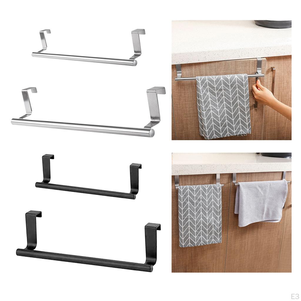 Over Door Towel Rack Holders Kitchen Shelf Cabinet Bar No Drilling Universal