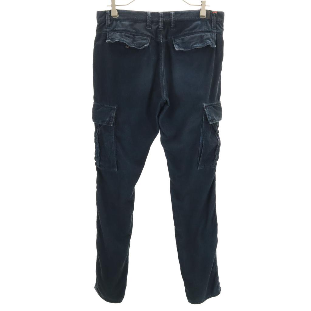 Gucci Made In Italy Corduroy Cargo Pants 44 Navy System Button Fly Men's Used