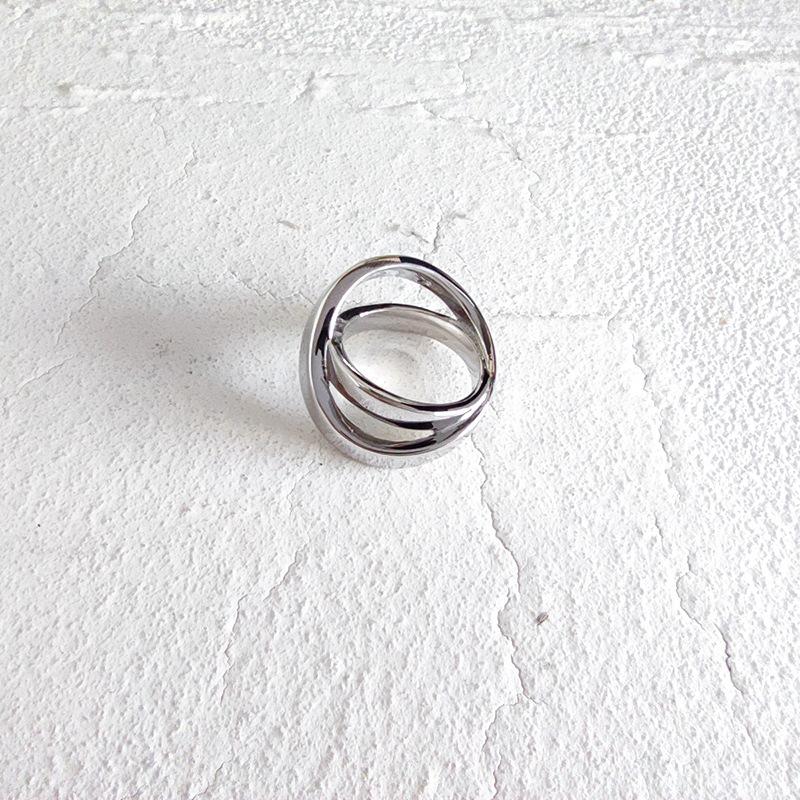 Schlichter Ring, kalter Wind für Damen, Sinn für Nischendesign, Zeigefingerring, einfacher doppellagiger Retroring