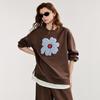 Chuyu Women's Color-Block Faux Two-Piece Floral Sweatshirt