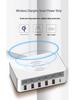 6-Port USB Charger with QC3.0 Fast Charge, PD 20W, and 15W Wireless Mobile Charging