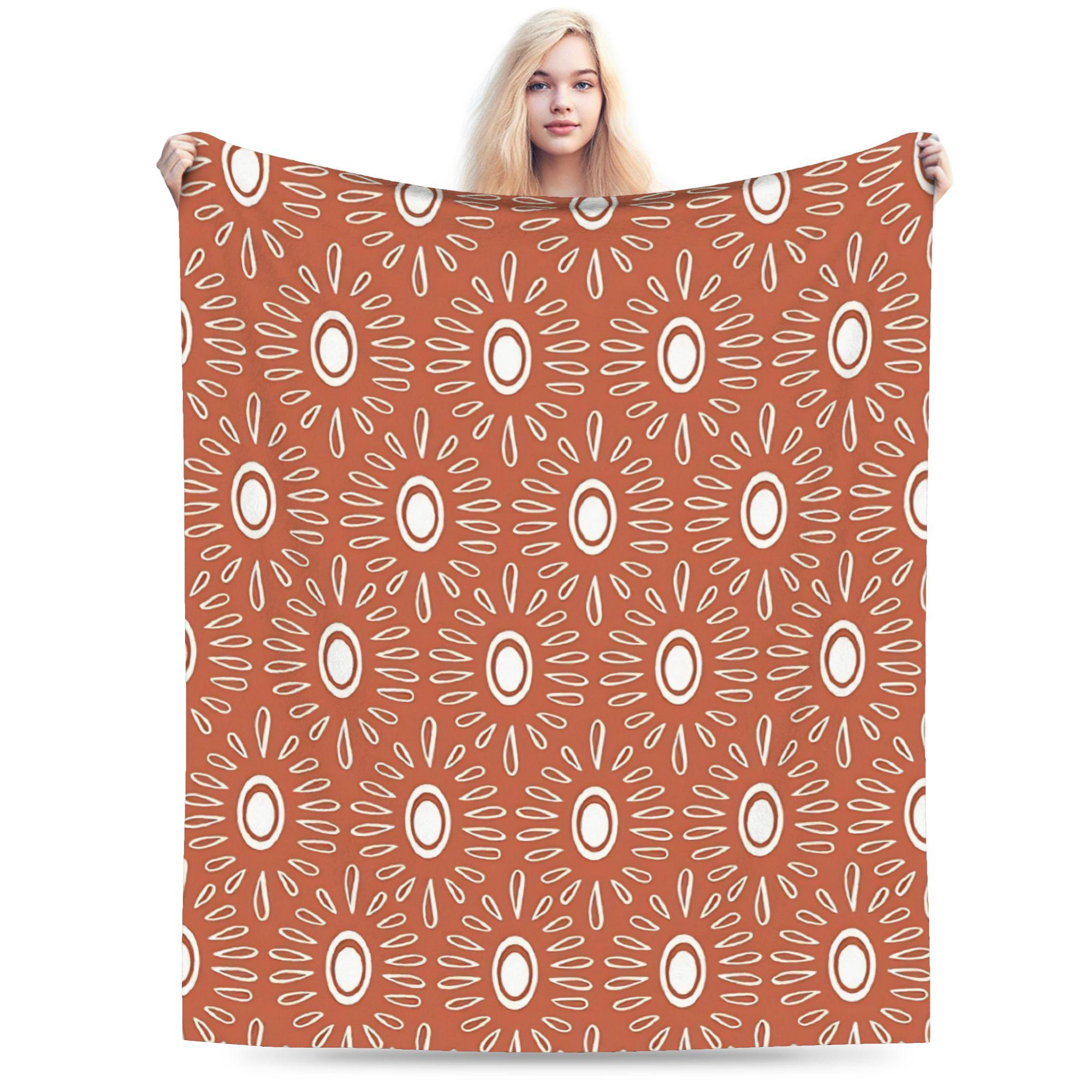 

Bohemian pattern Flannel Blankets Winter Super Soft Bedding Throws for Girls Boys Couch Bed Funny Bedspread Sofa Bed Cover 75x90cm
