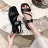 Fashion Trendy Flat Bottomed Sandals for Women 2024 New Casual, Simple and Versatile Beach Fashion Roman Sandals Zapatos De Mujer