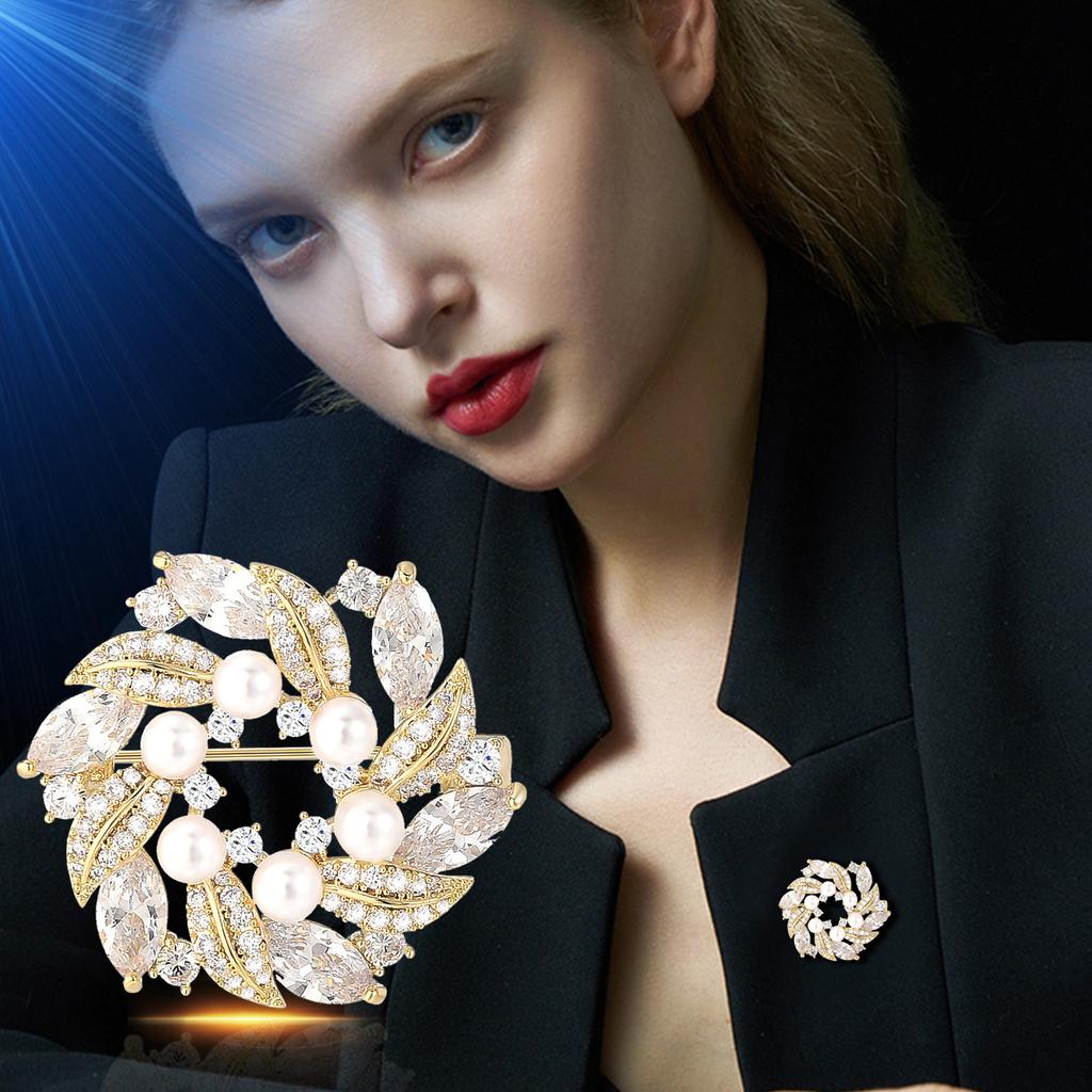 Senior-Broschen, Blumen-Blatt-Brosche, Anstecknadeln für Damen, Anzug-Anhänger, modische Broschen, Schmuck