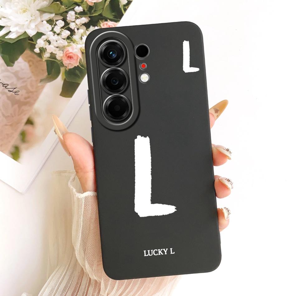 For Tecno Camon 50 4G Lucky Initial Letter Phone Case For Tecno Camon50 4G CN5 Soft Silicone Shockproof Cases Bumpers
