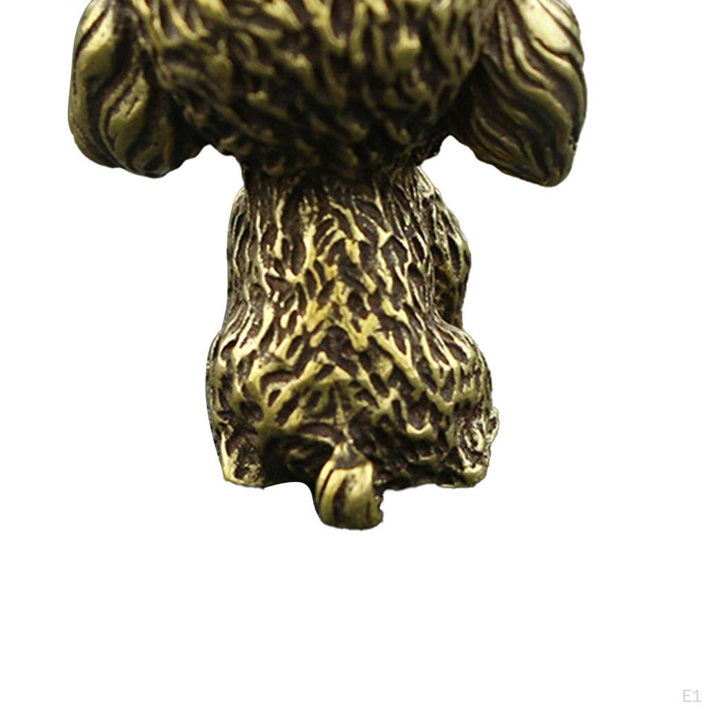 Pies Staute figurka średniowieczna dekoracja domu ozdoba na biurko kreatywna mosiężna rzeźba zwierząt herbata