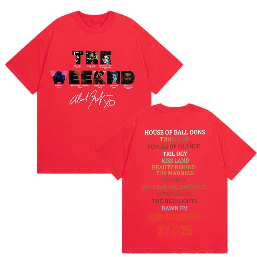 

2026 New Limited The Weeknd Hurry Up Tomorrow Album Merch TShirt Unisexs Women Hip Hop Cotton Short Sleeve T Shirt Streetwear M
